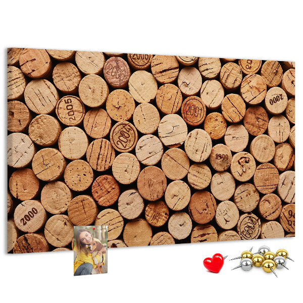Cork memo board Wooden wine corks