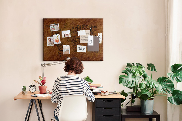 Cork display board Country names map