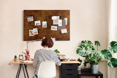 Cork display board Country names map