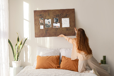 Cork display board Country names map