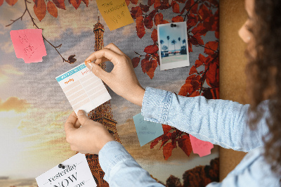 Cork memo board Eiffel Tower