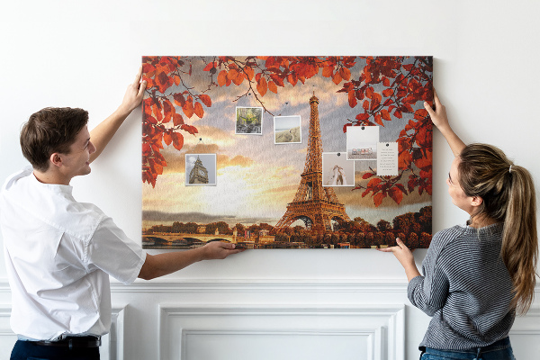 Cork memo board Eiffel Tower