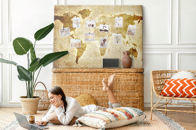 Cork display board Old world map