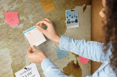 Cork display board Old world map