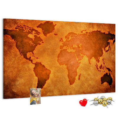 Cork board Large world map
