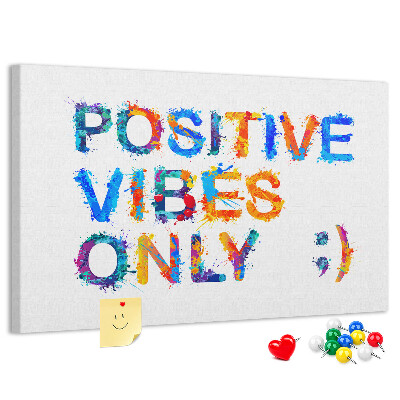 Cork memo board Positive quote