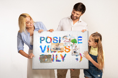 Cork memo board Positive quote