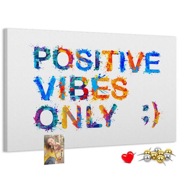 Cork memo board Positive quote
