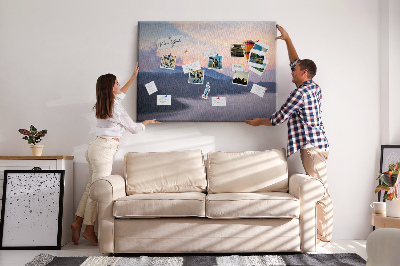 Cork board Beautiful landscape