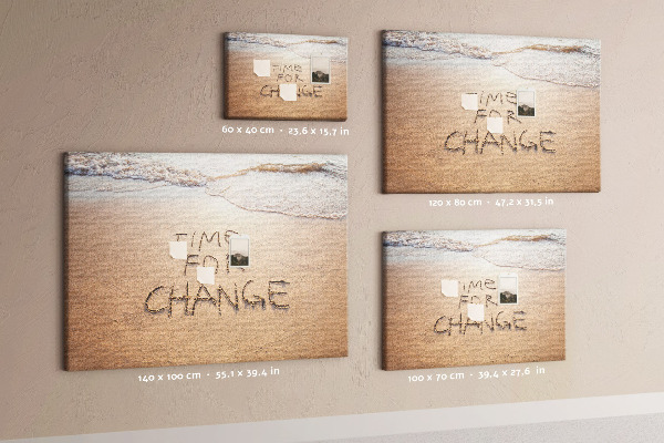 Cork display board Beach quote