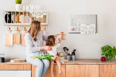 Cork memo board Home lettering