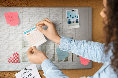 Cork memo board Home lettering
