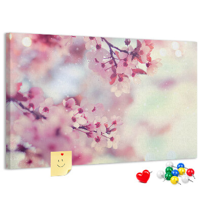Cork board Spring flowers