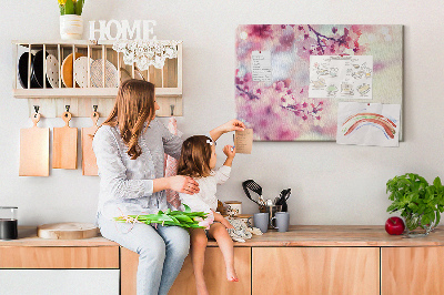 Cork board Spring flowers