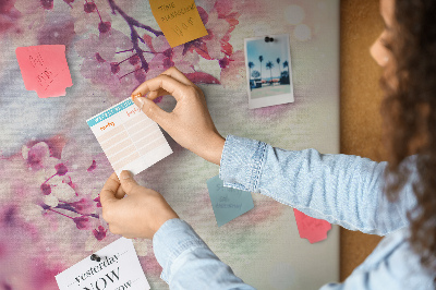 Cork board Spring flowers