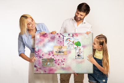 Cork board Spring flowers