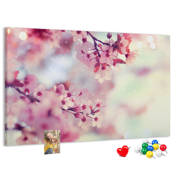 Cork board Spring flowers