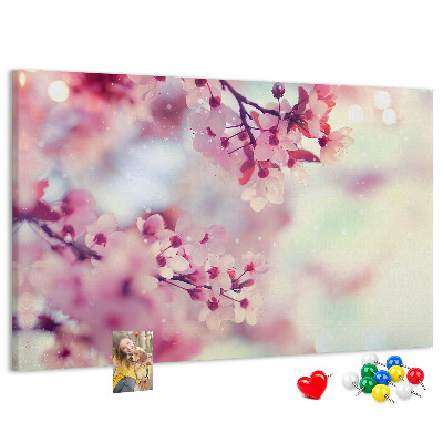 Cork board Spring flowers