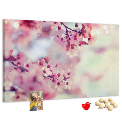 Cork board Spring flowers