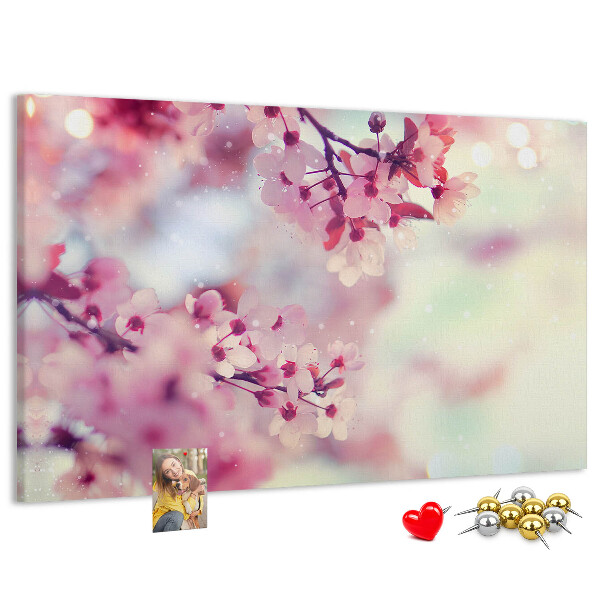 Cork board Spring flowers