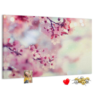 Cork board Spring flowers