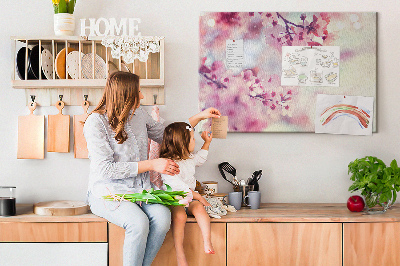 Cork board Spring flowers