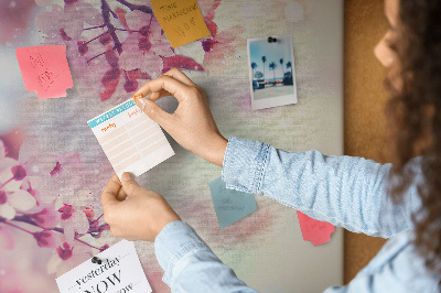 Cork board Spring flowers