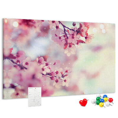 Cork board Spring flowers
