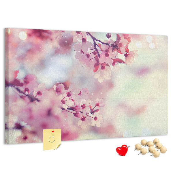 Cork board Spring flowers