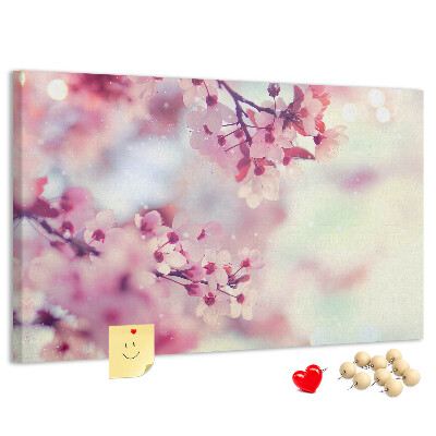 Cork board Spring flowers