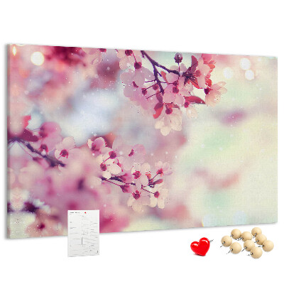 Cork board Spring flowers