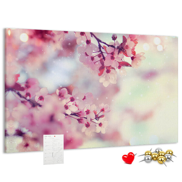 Cork board Spring flowers