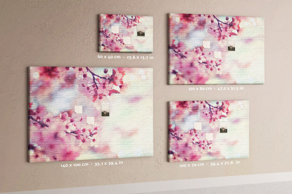Cork board Spring flowers