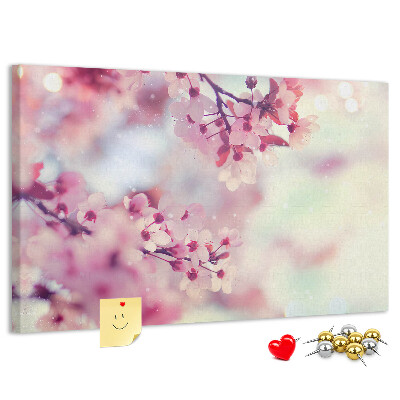 Cork board Spring flowers
