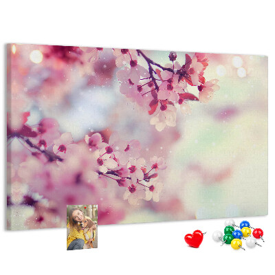 Cork board Spring flowers
