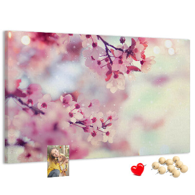 Cork board Spring flowers