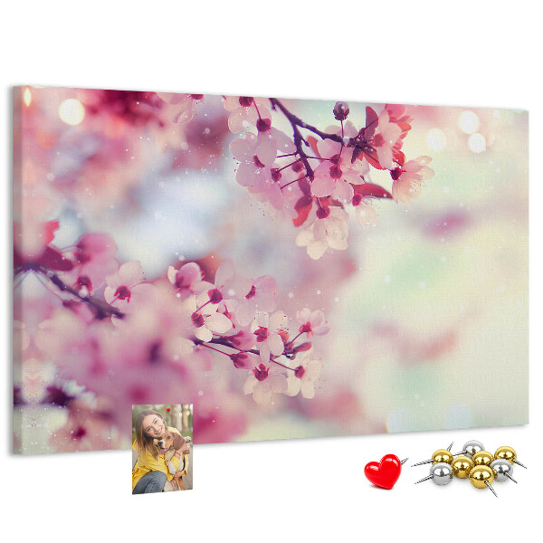 Cork board Spring flowers