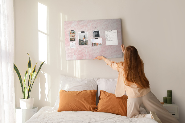Cork display board Blooming roses