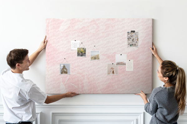 Cork display board Blooming roses