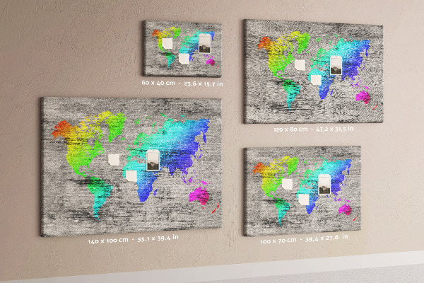 Cork board World map
