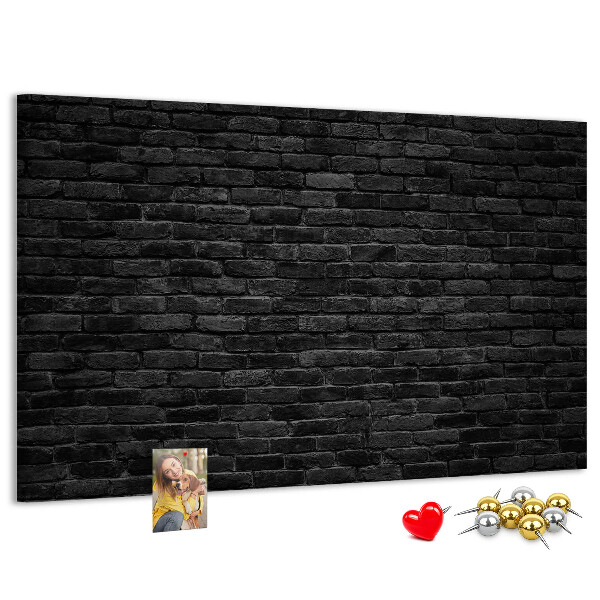 Cork display board Dark brick wall