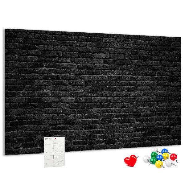 Cork display board Dark brick wall