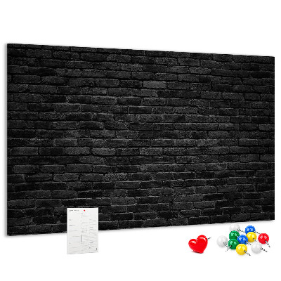 Cork display board Dark brick wall