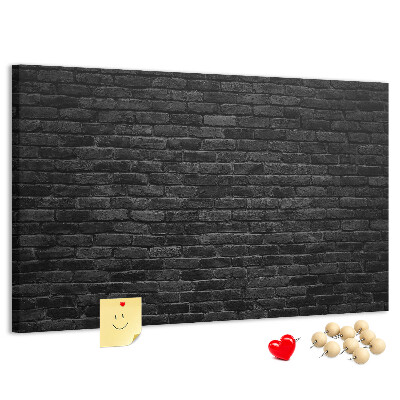 Cork display board Dark brick wall