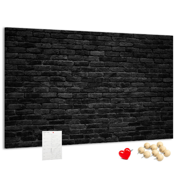 Cork display board Dark brick wall