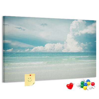 Cork board Sea landscape