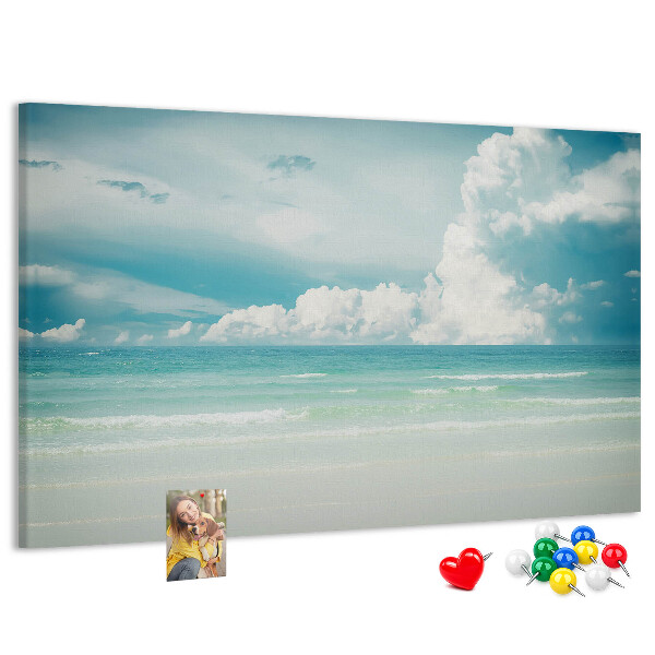 Cork board Sea landscape