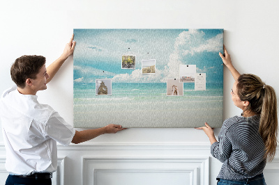 Cork board Sea landscape