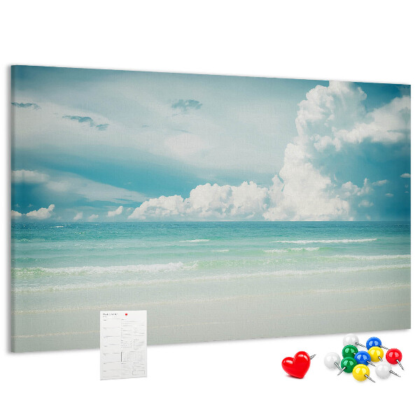 Cork board Sea landscape