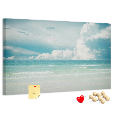 Cork board Sea landscape